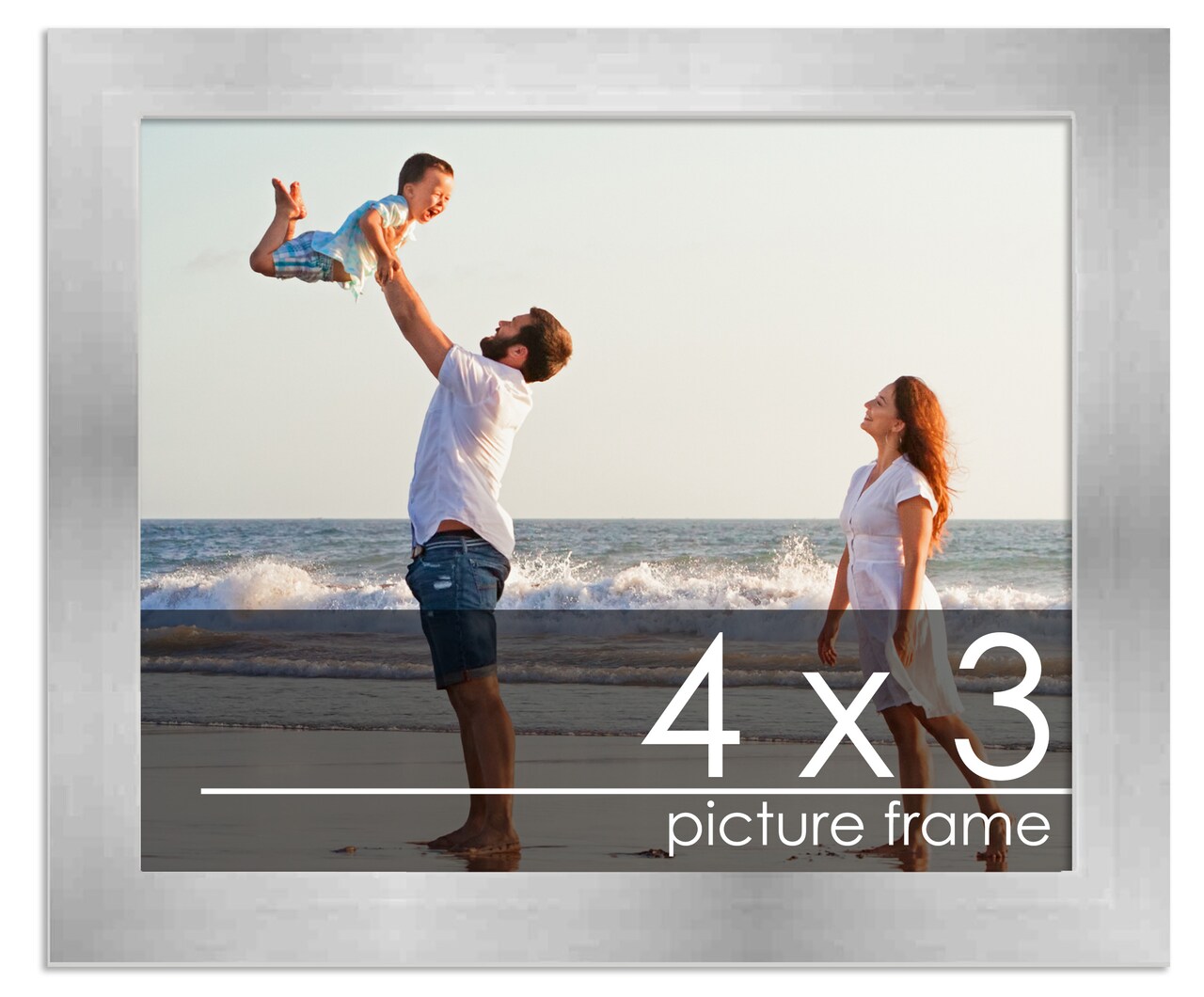 4x3 Solid Wood Picture Frame with UV-Resistant Acrylic & Acid-Free Backing, Available in 6 Finishes: Matte Black, Matte White, Metallic Bronze, Silver, Natural Wood Grain & Mahogany